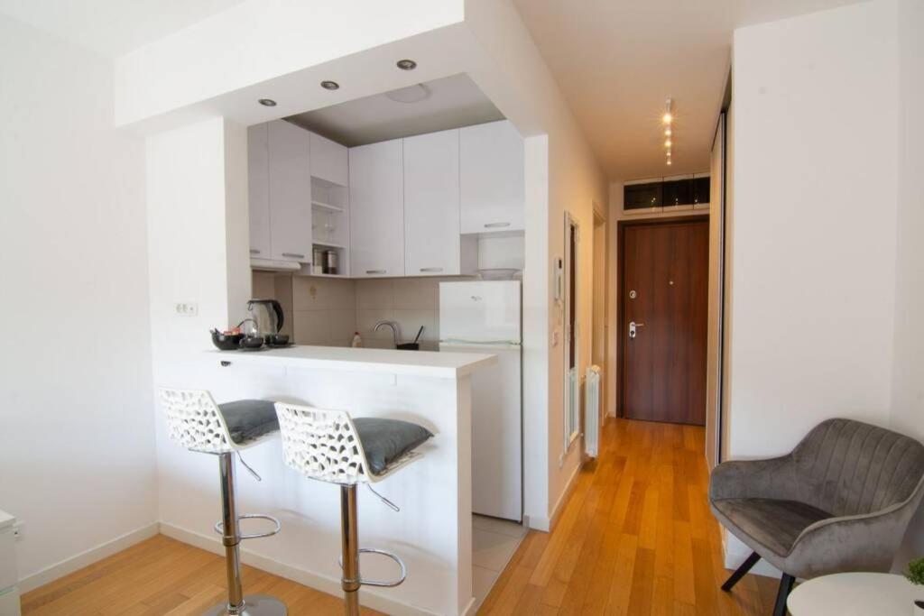 A Blok New Modern - Free Garage Parking, Comfortable, Quiet With A Park View Beograd Bagian luar foto